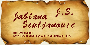 Jablana Sipljanović vizit kartica